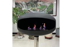 China Black With Silver Ethanol Alcohol Fireplace Manual Ignition Long Lasting supplier