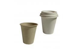 China Disposable Sugarcane Bagasse Cups , Fiber Pulp Compostable Paper Hot Cups supplier