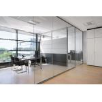 Conference Room Decorative Aluminum Clear Glass Sliding Partition Walls for sale