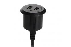 China Desk Mount  USB Plug Socket CE Certificate Plastic AC 110V 50HZ UI Certificate supplier