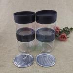 438ml Cookie Nuts PET Plastic Easy Open Jar With Stackable Screw Lid for sale