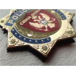 Waterproof Custom Clothing Patches Gold TPU High Frequency Logo Hook And Loop