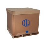 1000 Liter Milk Paper IBC PE Heavy Duty Double Wall Cardboard Boxes for sale