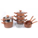 Hygienic Scratch Resistant 32cm Paint Aluminium Cookware Set for sale