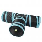 Pet Cat Tunnel Supplies Cat Ring Paper Three-Way Tunnel  Cat Toy Drill Climbing Bucket Foldable Cat Channel for sale
