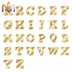 Electroplating SS304 Alphabet Letter Charms For DIY Crafts Jewelry Making for sale