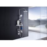 Adjustable Slide Bar Rain Shower Set ROVATE Exposed Pipe Shower Systems for sale