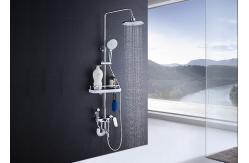 China Adjustable Slide Bar Rain Shower Set ROVATE Exposed Pipe Shower Systems supplier