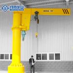 360 Degree Swivel Jib Crane 2 Ton Column Ground Mounting With Electric Hoist for sale