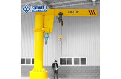 China 360 Degree Swivel Jib Crane 2 Ton Column Ground Mounting With Electric Hoist supplier
