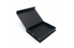 China Full Black Electronics Cardboard Box CDR Custom Book Style For Gift supplier