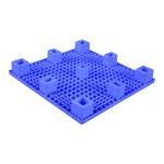 1000 X 1000 X 140 Flat Top Plastic Pallets Nestable Blue HDPE 600kg Load for sale
