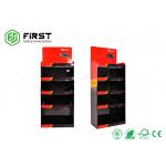 Custom Matte Printed Foldable Corrugated Paper Floor Display Shelf For Retail Promotion for sale