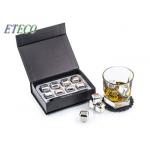 Mirror Polish Stainless Steel Cooling Cubes / Whiskey Stones Gift Set Silver Color for sale