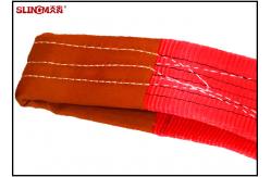 China Flat Woven Pattern Eye And Eye Sling Polyester Webbing Lifting Sling Belt supplier