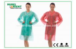 China PP MP TVK Disposable Laboratory Coats With Shirt Collar supplier