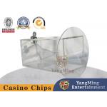 Acrylic Fully Transparent Poker Discard Holder Baccarat Table Card Waste Box for sale