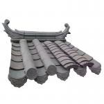 Antique Unglazed Chinese Clay Roof Tiles Ornaments With Flower Pattern for sale