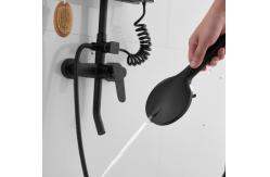 China OEM Punch Free Black 0.8MPA Rain Shower Faucets supplier