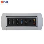 Silver Desk Flip Up Power Data Jack Supply For Company Training Room for sale