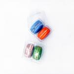 PVC/PET macaron packaging vacuum cut mold blister tray packaging with 2 cavities for sale