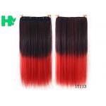 High Temperature Fiber Red Synthetic Hair Extension Natural Curly for sale