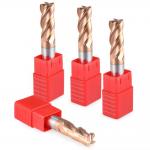 4-Flute Tungsten Carbide Flat End Mills CNC Milling Cutter Straight Shank High-Speed Coated Milling Cutter for sale