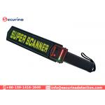 Handheld Security Metal Detector Wand 9V Battery Power Supply With LED Alarming Light for sale