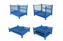 China Galvanized wire mesh container warehouse equipment cage metal storage supplier