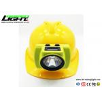 PC ABS IP68 16hrs 18000lux LED Miners Cap Lamp E27 Base for sale