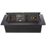Hidden Data Pop Up Power Socket Audio Video Information Connection Automatic for sale