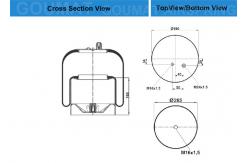 China Serve Assembly Air Spring MERCEDES-BENZ A9423202721 CONTITECH 4187NP22 / 4187N P22 supplier