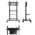 New style Electronic Floor stand Adjustable smart TV stands Mobile stand movable Trolley Mounts and Carts for sale