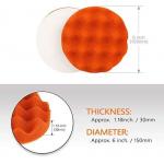 Rosh 6 Inch Polishing 150mm Buffing Waffle Foam Pad Kit Reusable