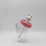 Fitness Sports Hello Kitty Shaker Bottle Plastic Transparent Straw for sale