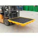 Yellow Plastic Spill Pallets For Totes Chemical Ibc Tote Spill Containment