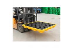 China Yellow Plastic Spill Pallets For Totes Chemical Ibc Tote Spill Containment supplier