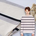 220g Striped Cotton Fabric Low Shrinkage Summer Knitted Material for sale