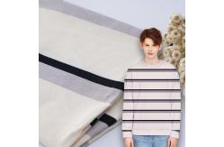 China 220g Striped Cotton Fabric Low Shrinkage Summer Knitted Material supplier