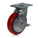 6 Inch Stackable Folding Wire Container With 4 Swivel Caster Zinc Plated