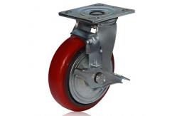 China 6 Inch Stackable Folding Wire Container With 4 Swivel Caster Zinc Plated supplier