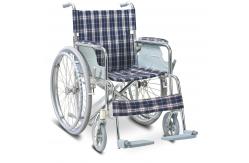 China Affordable Lightweight Aluminum Manual Wheelchair With Fixed Armrest Fixed Footrest supplier