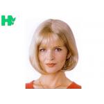 Bobo Blonde 10 Inch Synthetic Hair Wigs , 150g Fashionable Short Synthetic Hair Wig for sale