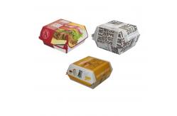 China Custom Printed Biodegradable Burger Box Fast Food Takeaway Packaging with Free Sample supplier