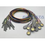 Din EKG / EMG / EEG Snap Lead EEG Electrodes With 1.5mm Din Touchproof Connector for sale