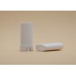 15g White Oval Lip Balm Tubes , Empty Lip Balm Containers Hot Stamping Printing for sale