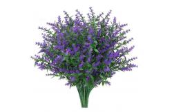 China 34cm Length Artificial Lavender Flower 7 Forks With Iron Wire supplier
