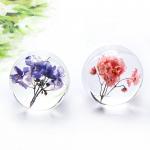 China source manufacturer of resin balls with real dry flower inside solid clear epoxy resin ball supplier for sale