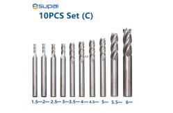 China Square End Coated HSS End Mill  4 Flute 1/4 Inch Diameter supplier