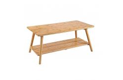 China Multifunctional Solid Bamboo Furniture Simple and Modern Coffee Table for Small Homes supplier